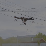 drone inspecting the area